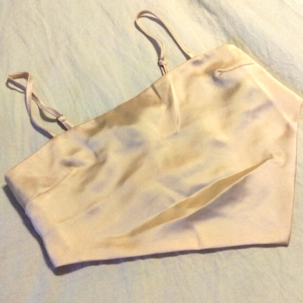 Woven Crop Top (Champagne)